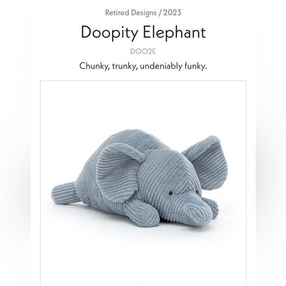 Jellycat Elephant Doopity plush - Picture 10 of 10